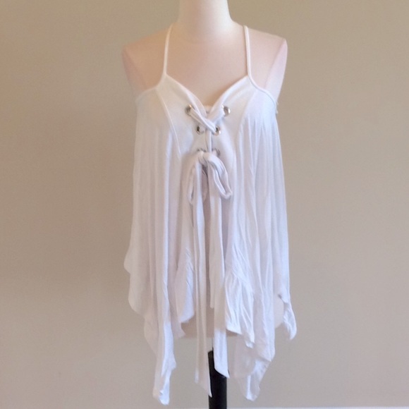 Va Va Joy Han White Top Flowy Tank Womens XS New - Picture 5 of 6